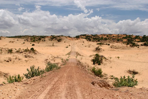 stock image Dusty road in desert