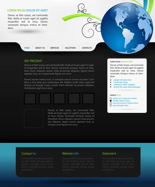 Vektör web sayfa tasarımı — Stok Vektör