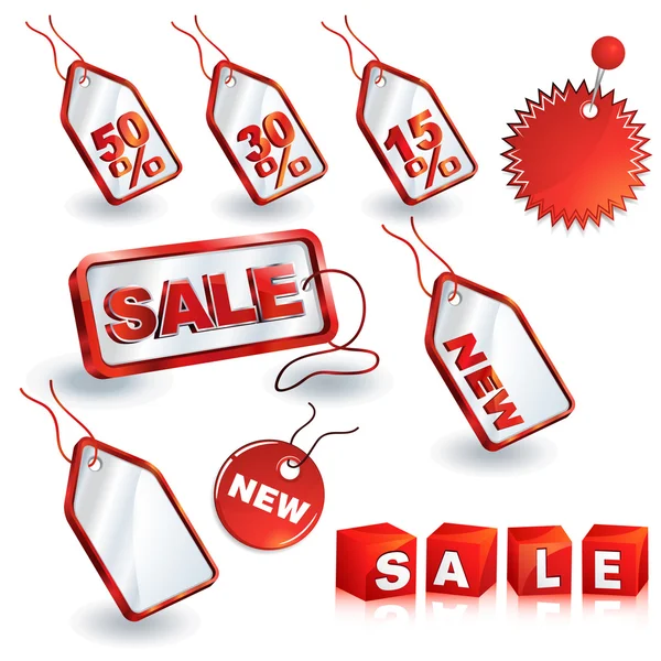 Shopping vendita tag design set — Vettoriale Stock
