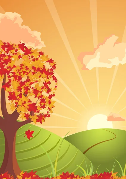 Herbstliche Landschaft — Stockvektor