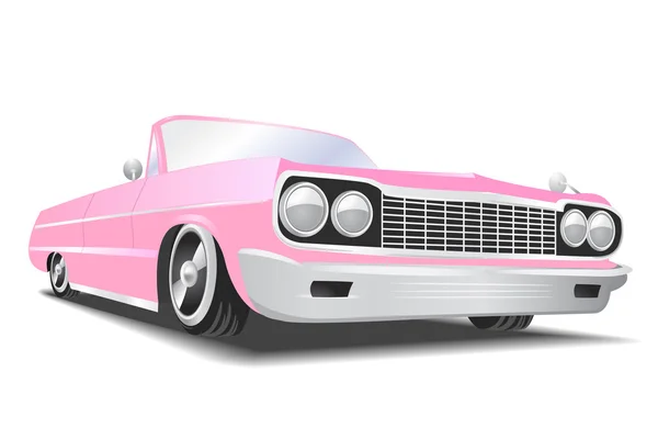 Рожевий американський автомобіль — стоковий вектор