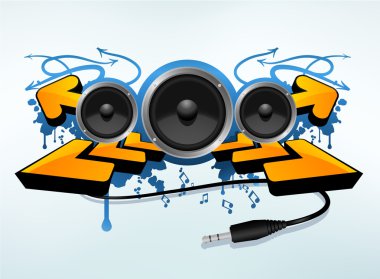 Abstract speakers compisition clipart