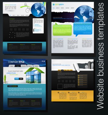 Exclusive website business templates, forth set clipart