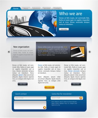 Website design template clipart