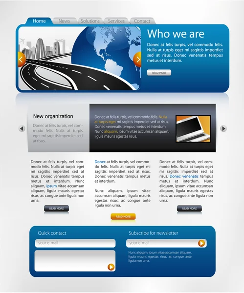 Web sitesi tasarım şablonu — Stok fotoğraf
