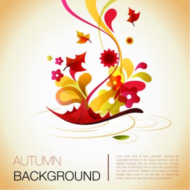 Abstract autumn vector background clipart