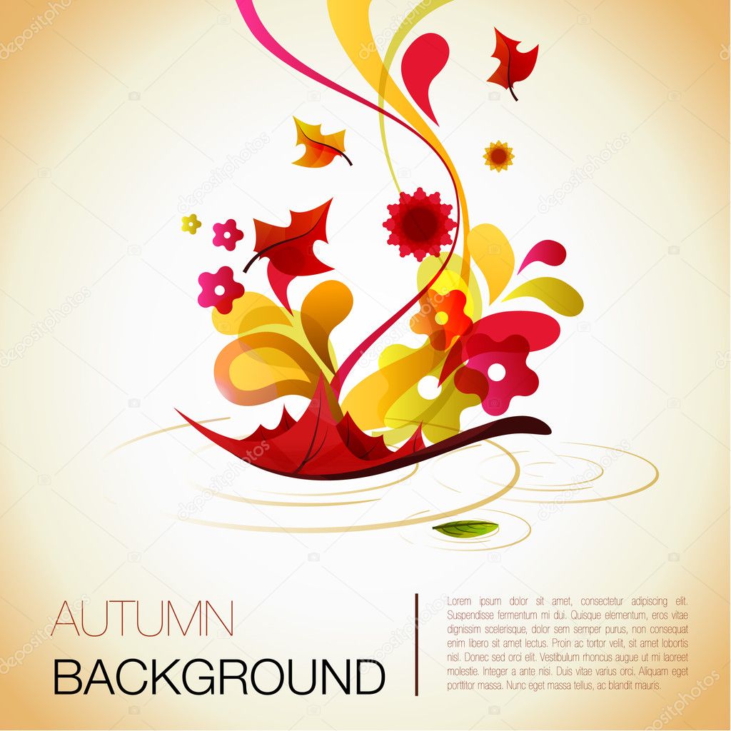Abstract autumn vector background