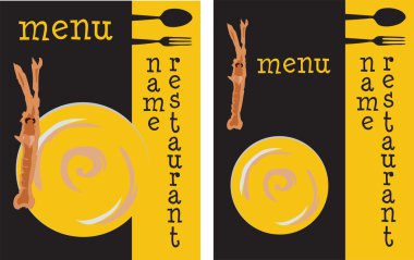 Seafood restaurant menu clipart