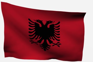 Albania 3D flag clipart