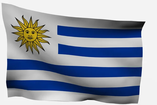 Уругвай 3d прапор — стокове фото