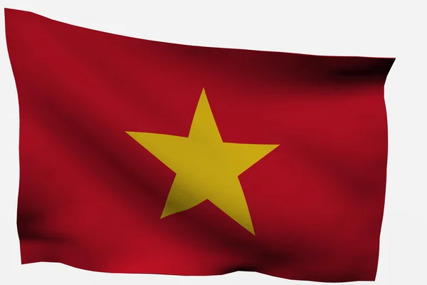 Vietnam 3d flag — Stock Photo, Image