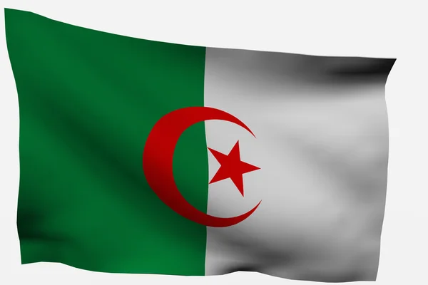 Algerien 3d Flagge — Stockfoto