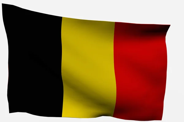 3D-vlag van België — Stockfoto