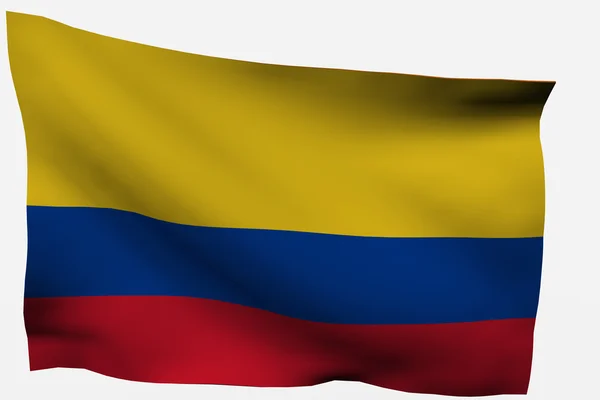 Колумбія 3d прапор — стокове фото