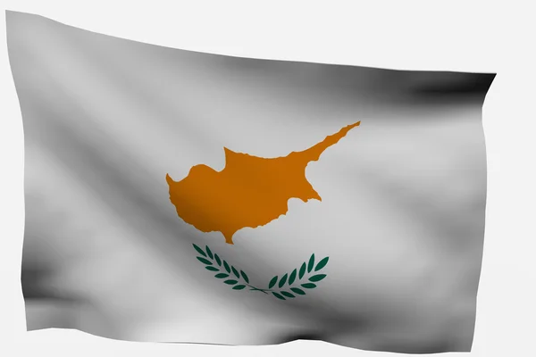 Ciprus 3d zászló — Stock Fotó