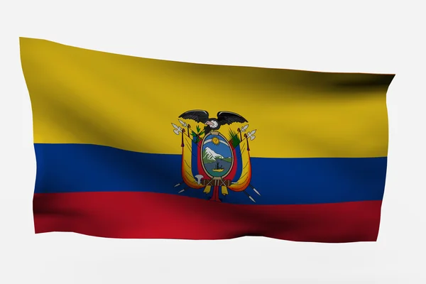 3d σημαία του Ισημερινού — Φωτογραφία Αρχείου