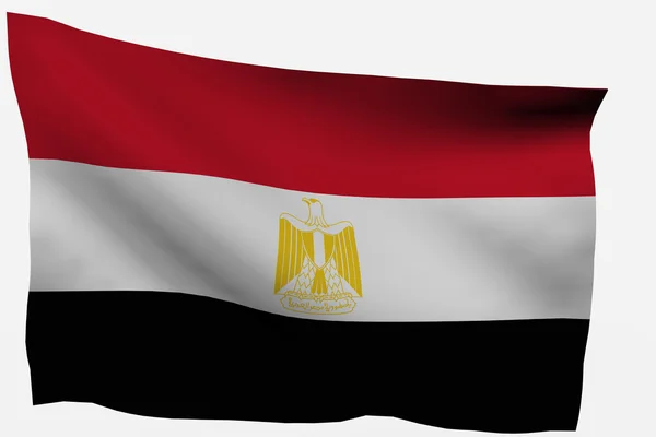Ägypten 3D-Flagge — Stockfoto