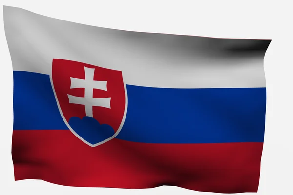 Словаччина 3d прапор — стокове фото