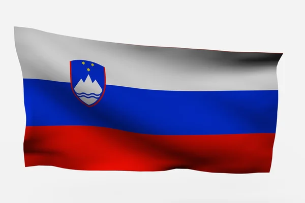 Eslovenia 3d vlajky — Stock fotografie