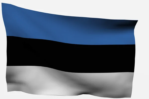 3D флаг Эстонии — стоковое фото