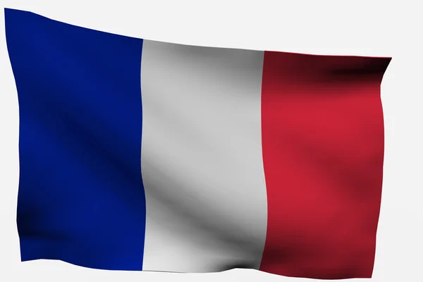 Frankrijk 3D-vlag — Stockfoto