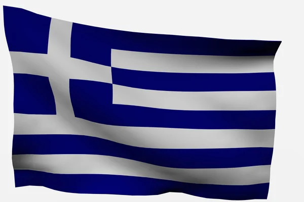 Greece 3D flag — Stock Photo, Image