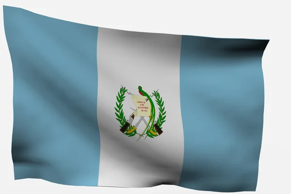 3D-vlag van Guatemala — Stockfoto