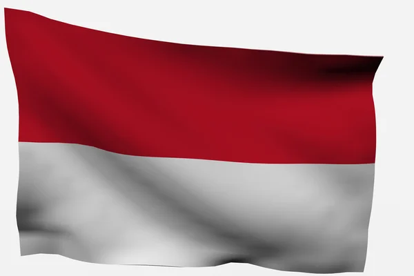 Indonesia Bandera 3D —  Fotos de Stock