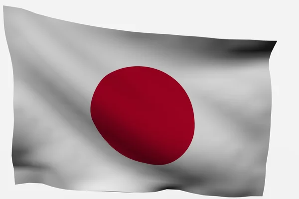 Japonsko 3d vlajky — Stock fotografie