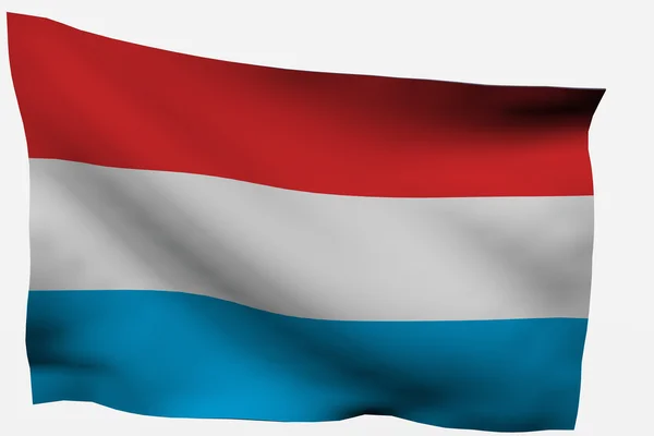 Lussemburgo Bandiera 3d — Foto Stock