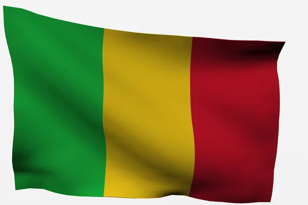 Mali 3d flagga — Stockfoto