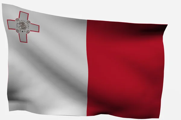Malta 3d flag — Stock Photo, Image