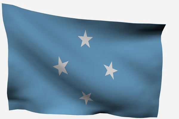 Micronesia 3d flag — Stock Photo, Image