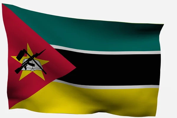 Moçambique 3d flagga — Stockfoto
