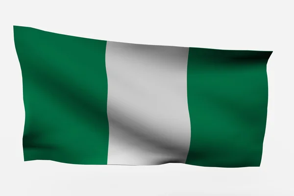 Nigeria bandiera 3d — Foto Stock