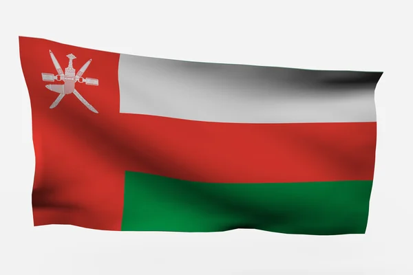 Oman 3d bandeira — Fotografia de Stock