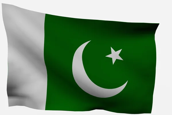 Pakistan 3d Fahne — Stockfoto