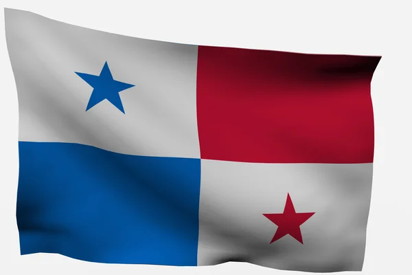 Panama 3d flagga — Stockfoto
