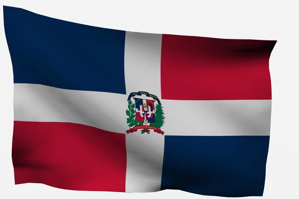 República Dominicana bandera 3d —  Fotos de Stock
