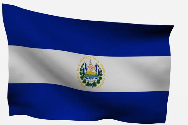 Salvador bandiera 3d — Foto Stock