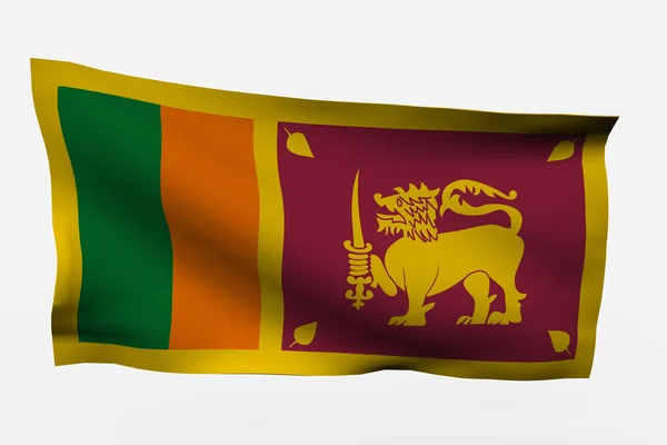 Sri lanka 3d bayrağı — Stok fotoğraf