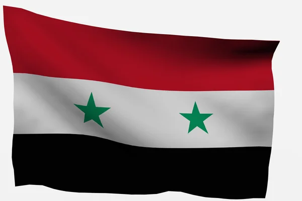 Syrien 3d flagga — Stockfoto