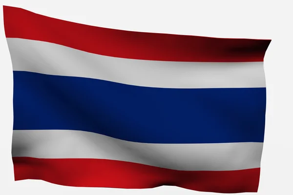 Thaïlande drapeau 3d — Photo