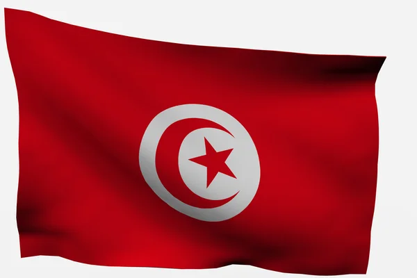 Tunicia 3D-vlag — Stockfoto