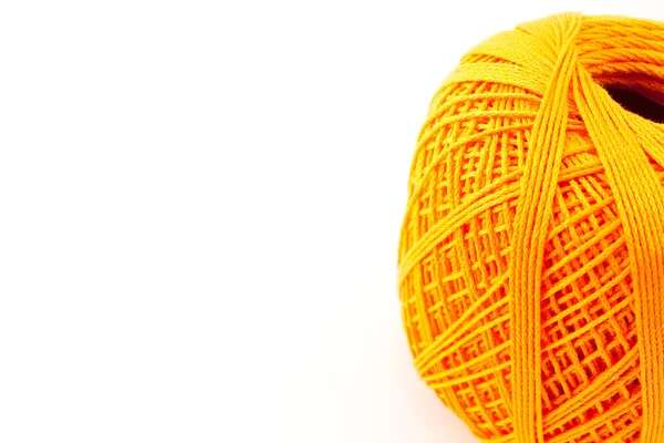 Orangene Wolle clew3 — Stockfoto