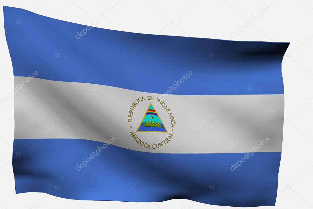 Nicaragua 3d flag — Stock Photo © santiniki #2741589