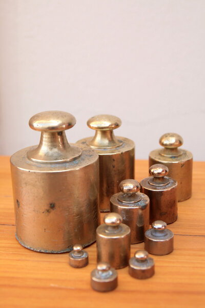 Antique scale weights