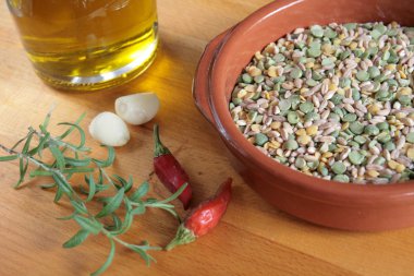 Bowl of mixed legumes clipart