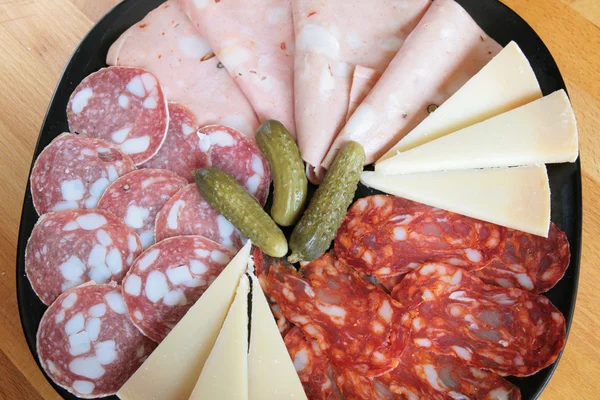 Salami & cheese — Stock Photo, Image