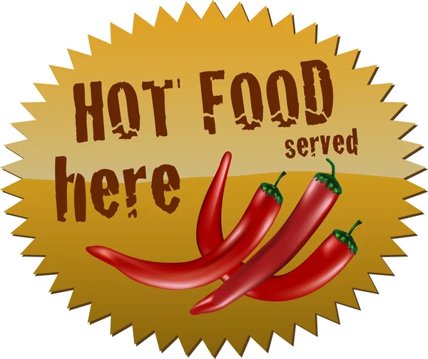 Знак горячей пищи — стоковый вектор